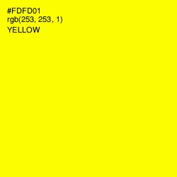 #FDFD01 - Yellow Color Image
