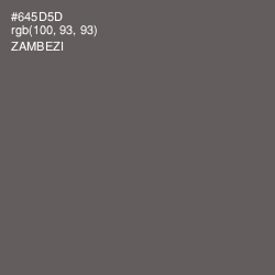 #645D5D - Zambezi Color Image