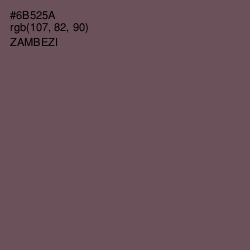 #6B525A - Zambezi Color Image
