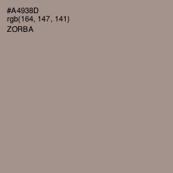 #A4938D - Zorba Color Image