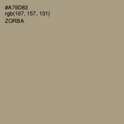 #A79D83 - Zorba Color Image