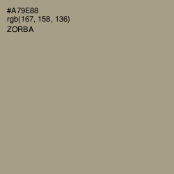 #A79E88 - Zorba Color Image