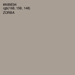 #A89E94 - Zorba Color Image