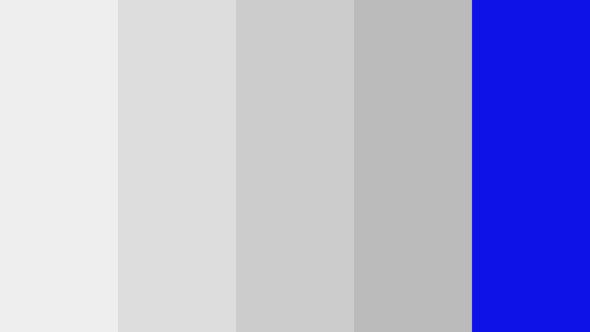 Bleu Claude Logo Palette #EEEEEE #DDDDDD #CCCCCC #BBBBBB #0F12E7 Hex