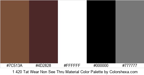 1 420 Tat Wear Non See Thru Material Color Colors Logo