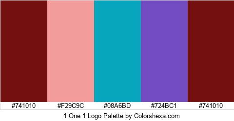 1 One 1 Logo Colors Logo