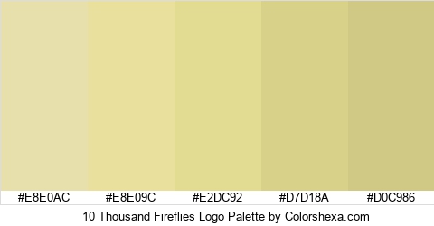 10 Thousand Fireflies Logo Colors Logo