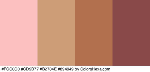 #FCC0C0 #CD9D77 #B2704E #894949 Colors Logo