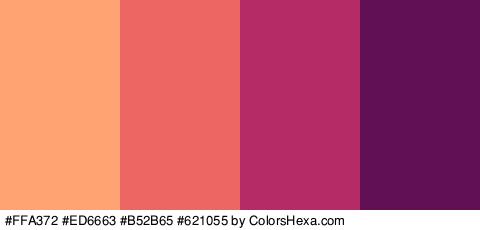 #FFA372 #ED6663 #B52B65 #621055 Colors Logo