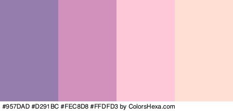 #957DAD #D291BC #FEC8D8 #FFDFD3 Colors Logo