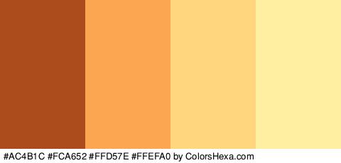 #AC4B1C #FCA652 #FFD57E #FFEFA0 Colors Logo