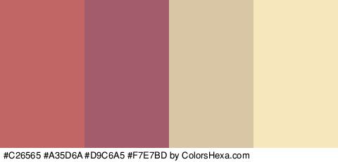 #C26565 #A35D6A #D9C6A5 #F7E7BD Colors Logo