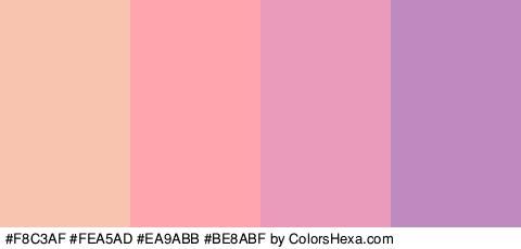 #F8C3AF #FEA5AD #EA9ABB #BE8ABF Colors Logo