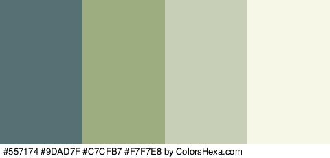 #557174 #9DAD7F #C7CFB7 #F7F7E8 Colors Logo
