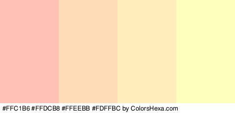#FFC1B6 #FFDCB8 #FFEEBB #FDFFBC Colors Logo