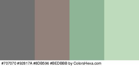 #707070 #92817A #8DB596 #BEDBBB Colors Logo