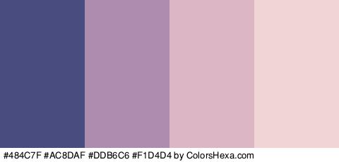 #484C7F #AC8DAF #DDB6C6 #F1D4D4 Colors Logo
