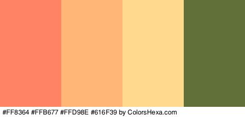 #FF8364 #FFB677 #FFD98E #616F39 Colors Logo