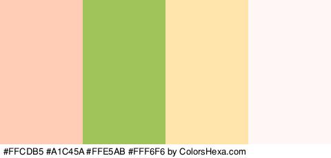 #FFCDB5 #A1C45A #FFE5AB #FFF6F6 Colors Logo