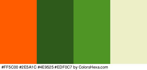 #FF5C00 #2E5A1C #4E9525 #EDF0C7 Colors Logo