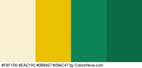 #F8F1D0 #EAC100 #0B8457 #096C47 Colors Logo