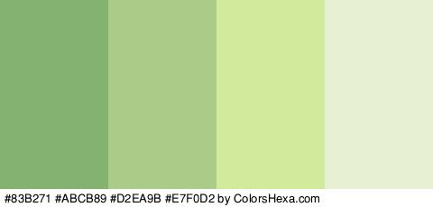 #83B271 #ABCB89 #D2EA9B #E7F0D2 Colors Logo
