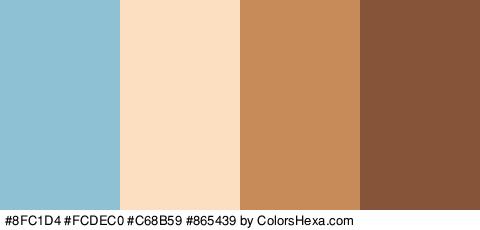 #8FC1D4 #FCDEC0 #C68B59 #865439 Colors Logo