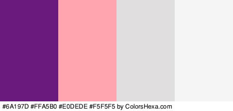 #6A197D #FFA5B0 #E0DEDE #F5F5F5 Colors Logo