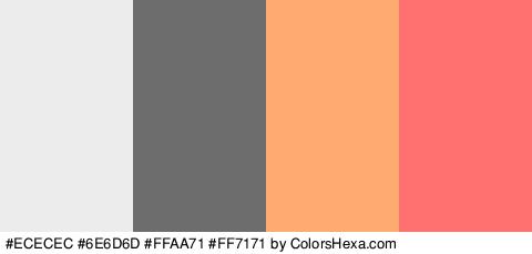 #ECECEC #6E6D6D #FFAA71 #FF7171 Colors Logo