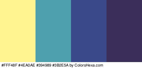 #FFF48F #4EA0AE #394989 #3B2E5A Colors Logo