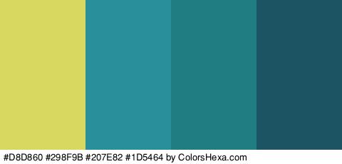 #D8D860 #298F9B #207E82 #1D5464 Colors Logo
