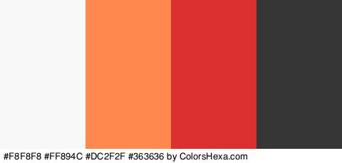 #F8F8F8 #FF894C #DC2F2F #363636 Colors Logo