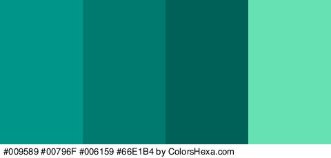 #009589 #00796F #006159 #66E1B4 Colors Logo