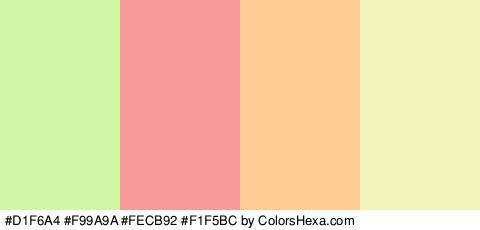 #D1F6A4 #F99A9A #FECB92 #F1F5BC Colors Logo