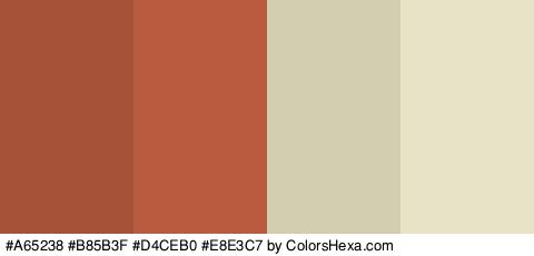 #A65238 #B85B3F #D4CEB0 #E8E3C7 Colors Logo