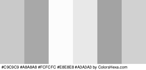 #C9C9C9 #A8A8A8 #FCFCFC #E8E8E8 #A3A3A3 #D1D1D1 Colors Logo