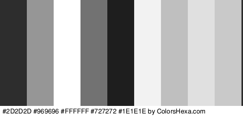 #2D2D2D #969696 #FFFFFF #727272 #1E1E1E #F2F2F2 #BFBFBF #E0E0E0 #C9C9C9 Colors Logo