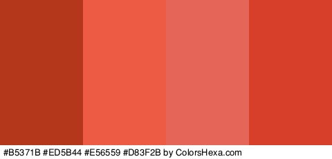 #B5371B #ED5B44 #E56559 #D83F2B Colors Logo