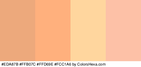 #EDA87B #FFB07C #FFD69E #FCC1A6 Colors Logo