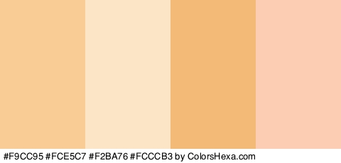 #F9CC95 #FCE5C7 #F2BA76 #FCCCB3 Colors Logo