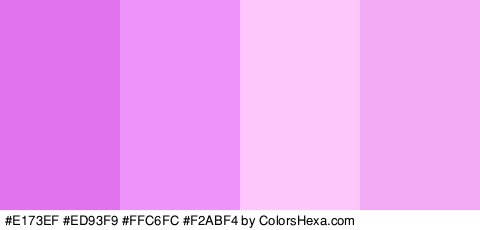 #E173EF #ED93F9 #FFC6FC #F2ABF4 Colors Logo