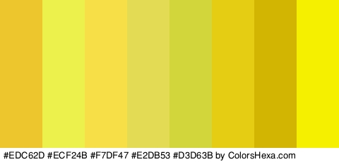 #EDC62D #ECF24B #F7DF47 #E2DB53 #D3D63B #E5CD14 #D1B502 #F4F000 Colors Logo