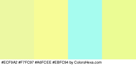 #ECF9A2 #F7FC97 #A6FCEE #EBFC94 Colors Logo