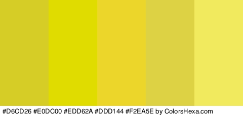 #D6CD26 #E0DC00 #EDD62A #DDD144 #F2EA5E Colors Logo