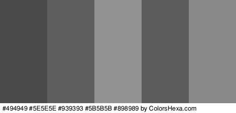 #494949 #5E5E5E #939393 #5B5B5B #898989 Colors Logo