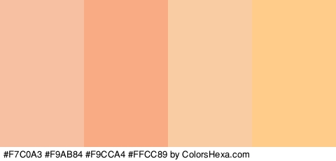 #F7C0A3 #F9AB84 #F9CCA4 #FFCC89 Colors Logo