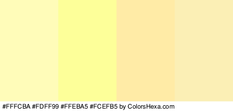 #FFFCBA #FDFF99 #FFEBA5 #FCEFB5 Colors Logo