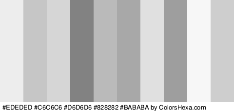 #EDEDED #C6C6C6 #D6D6D6 #828282 #BABABA #A8A8A8 #E0E0E0 #9E9E9E #F7F7F7 #CECECE Colors Logo