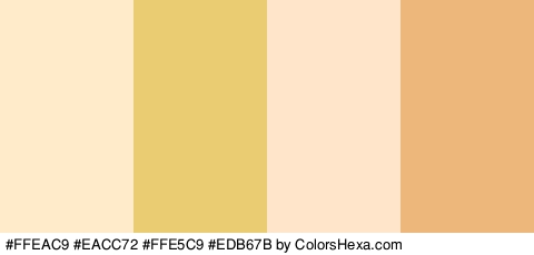 #FFEAC9 #EACC72 #FFE5C9 #EDB67B Colors Logo