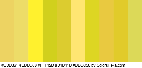 #EDD361 #EDDD68 #FFF12D #D1D11D #DDCC30 #FFE572 #DDD723 #E8C940 #E0CB2A #DDD958 Colors Logo